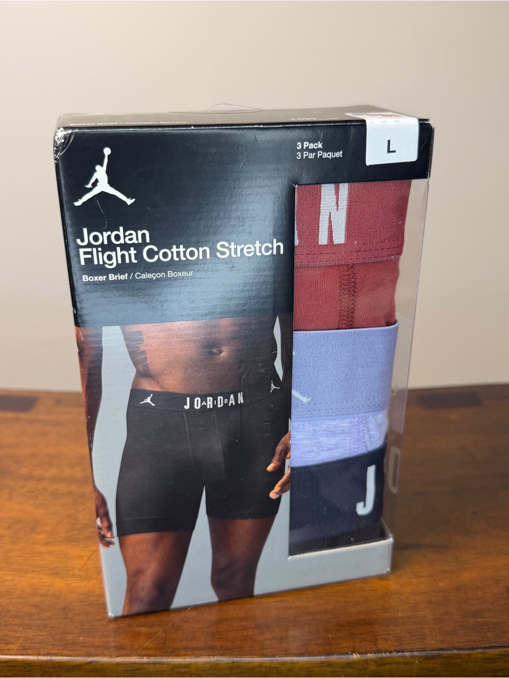 Nike Jordan Flight Modal Boxer Brief 3-Pack Purple Comet Men's L JM0621-P3E NIB